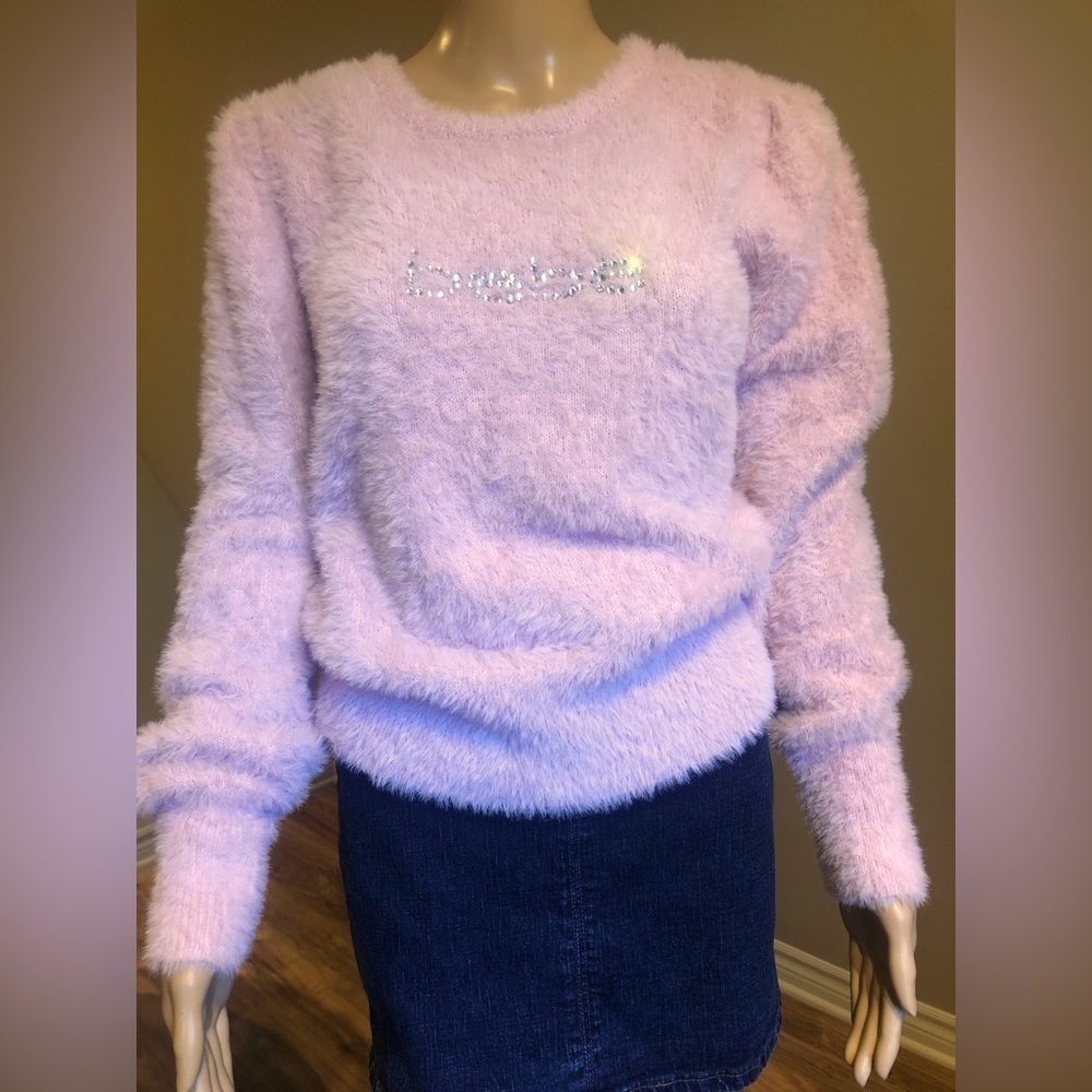 bebe Pink Fuzzy Sweater